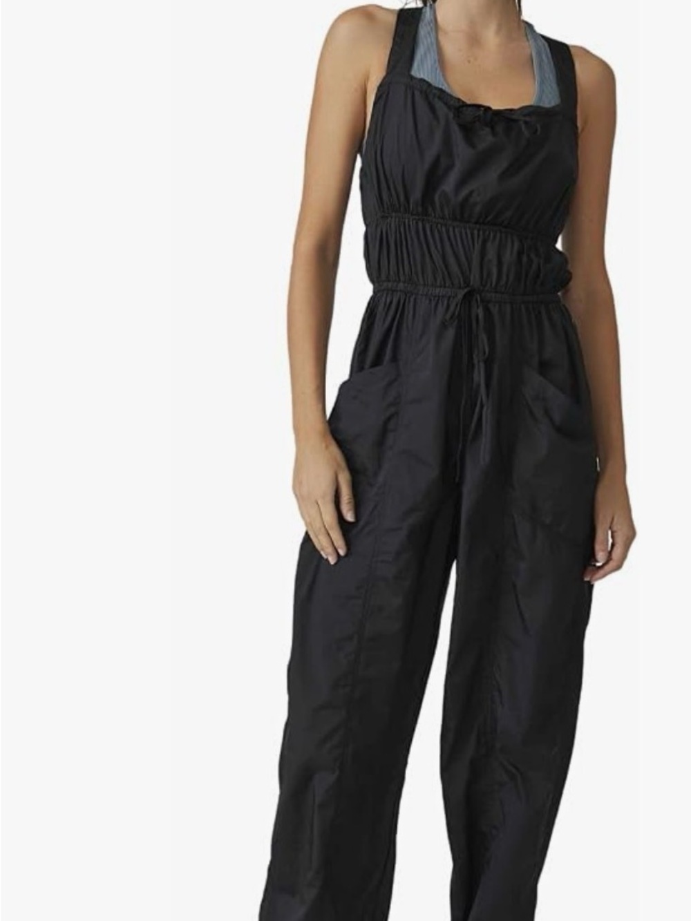 FP Movement Black Women's Utility Jumpsuit - size small